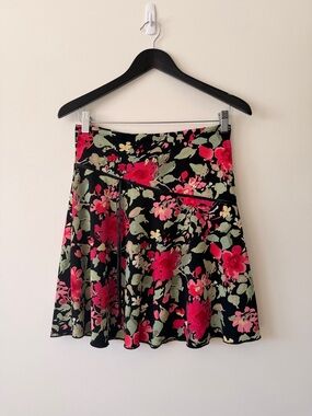 Vintage Floral A-Line Skirt